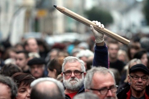Dimanche 11 janvier 2015, marche républicaine en hommage aux victimes de Charlie Hebdo