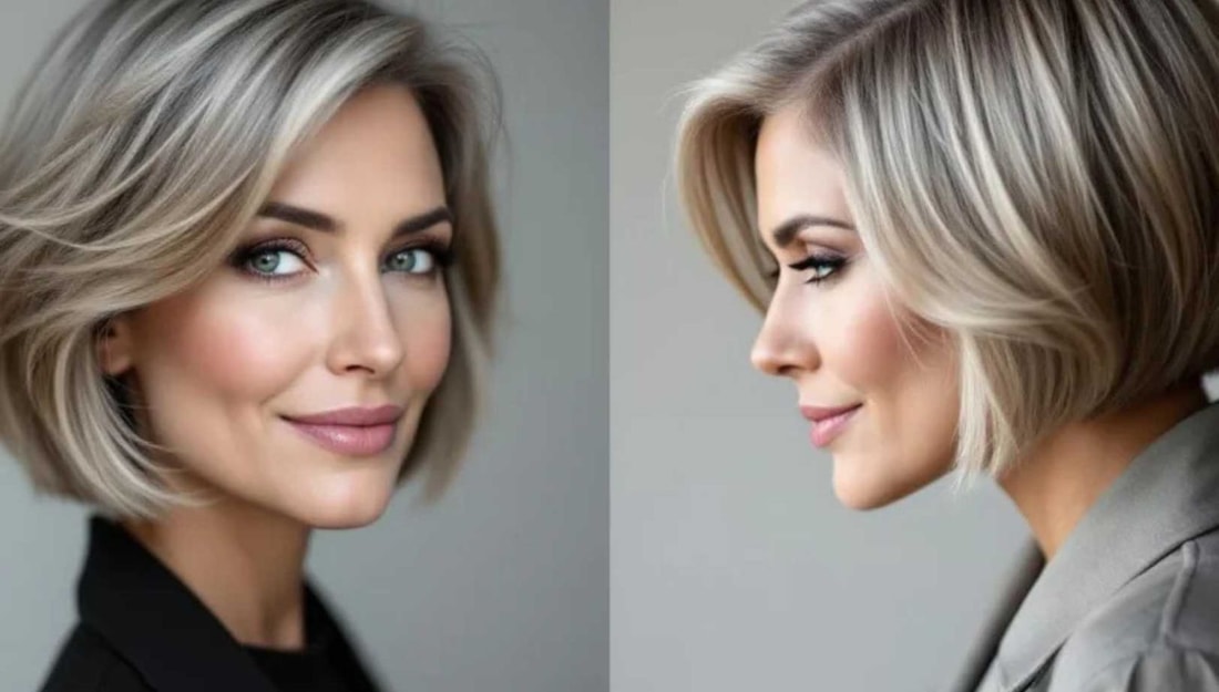 Cheveux fins après la ménopause ? Le carré court transforme cette réalité en atout
