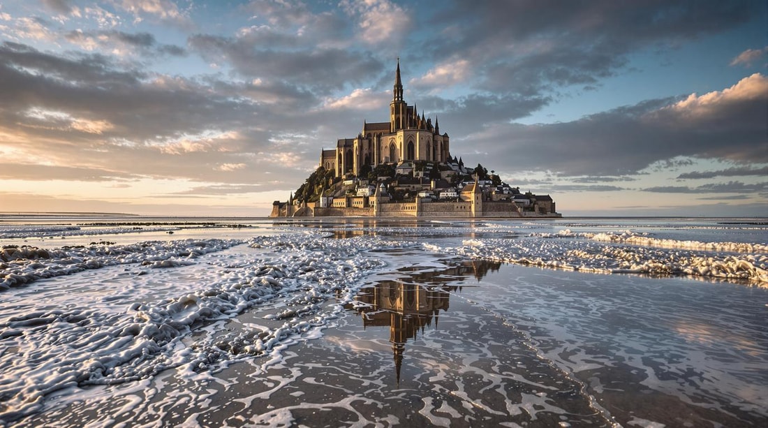 Le Mont Saint-Michel : marée géante de 15 mètres, 1 m par minute en Normandie