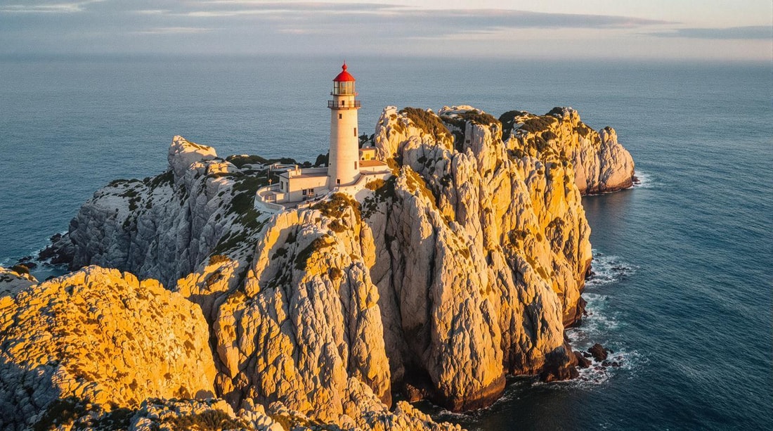 Cette presqu'île bretonne de 151 hectares abrite un phare de 20 mètres au Conquet