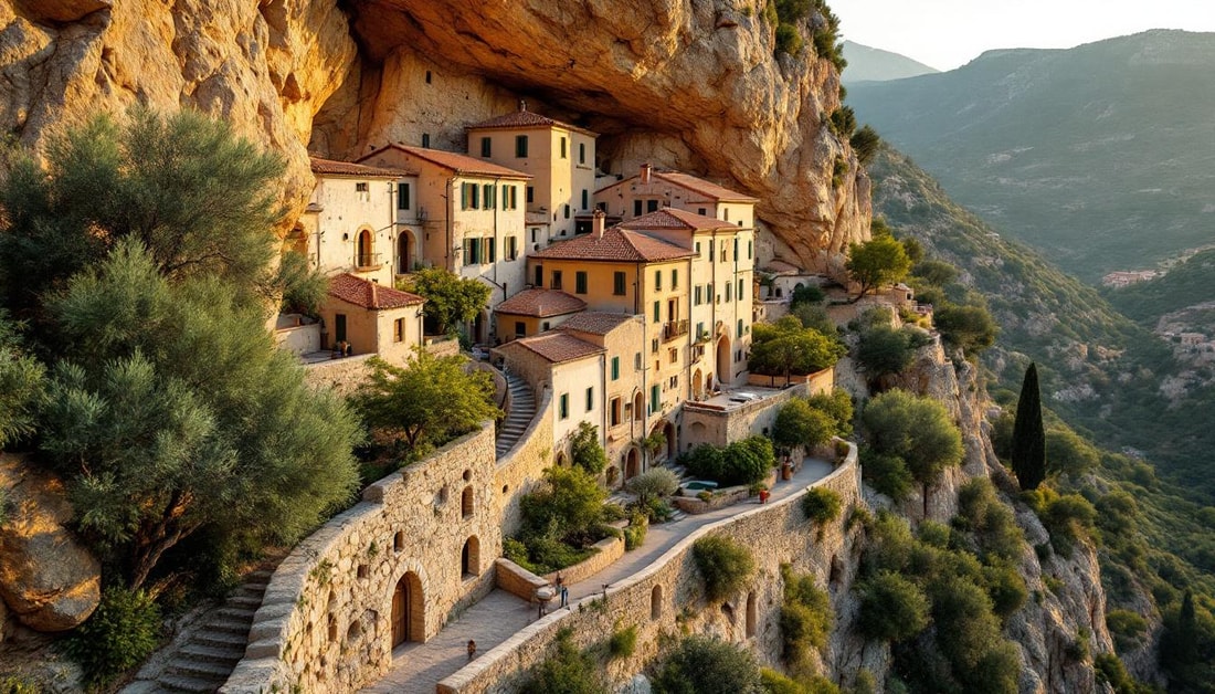 Ce village de 122 habitants abrite 8 ateliers d'artisans sur 2 km de rues