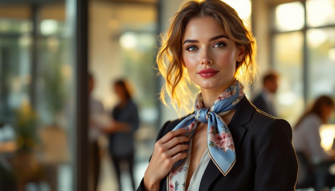Ce nœud de foulard oublié fait sensation au bureau, merci mamie