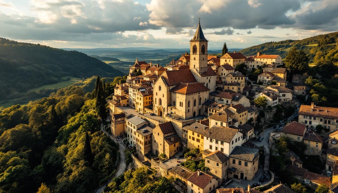 Voici le village de 294 habitants classé Plus Beaux Villages de France à 325 m