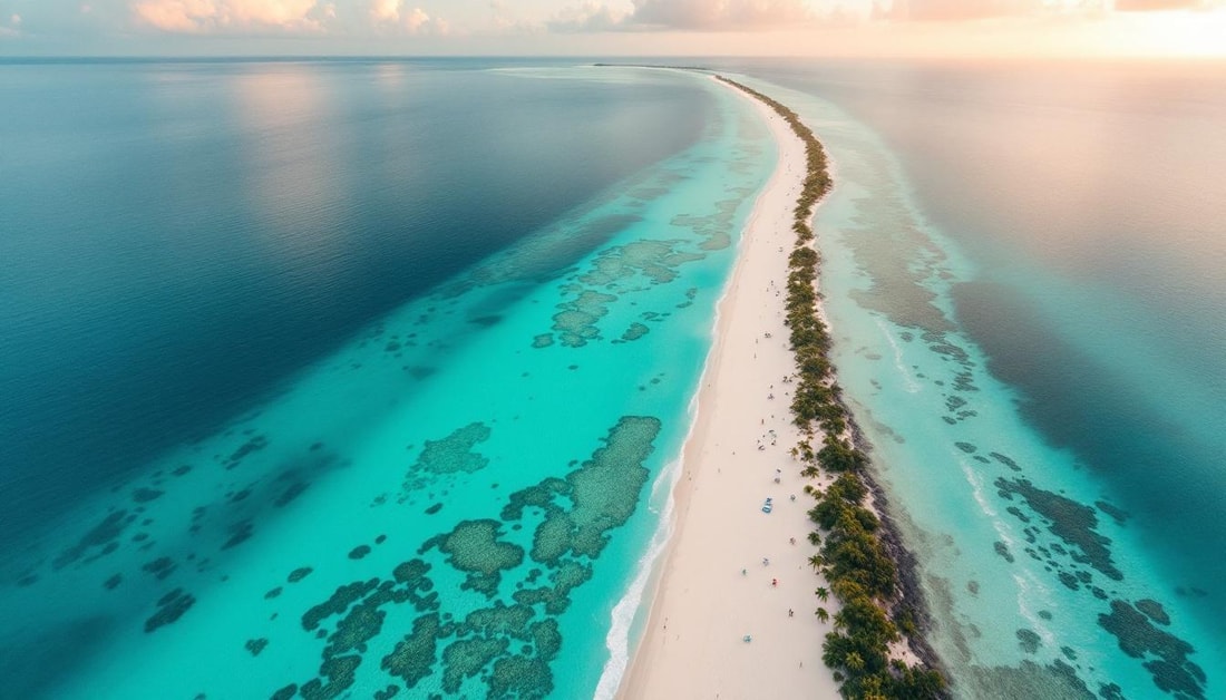 Cette plage des Caraïbes protégée par 547 km de récif-barrière corallien

