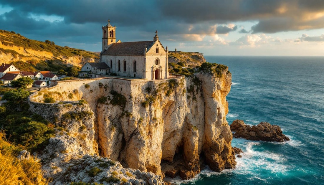 Cette église de Charente-Maritime perd 15 cm de falaise calcaire par an