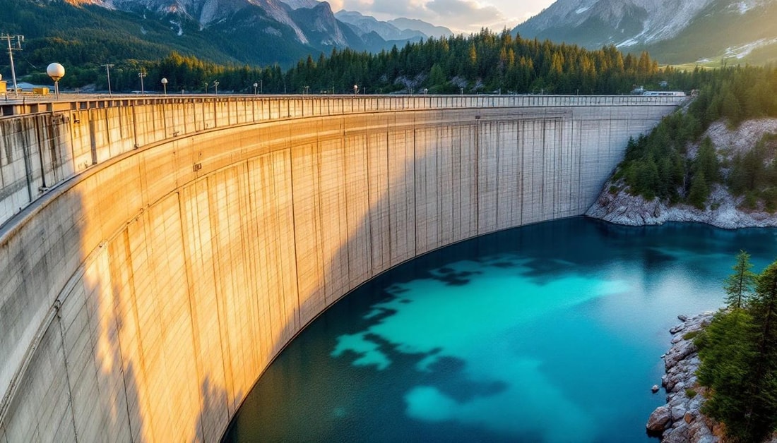 Ce barrage des Pyrénées produit 9500 kVA depuis 1947 avec 51 mètres