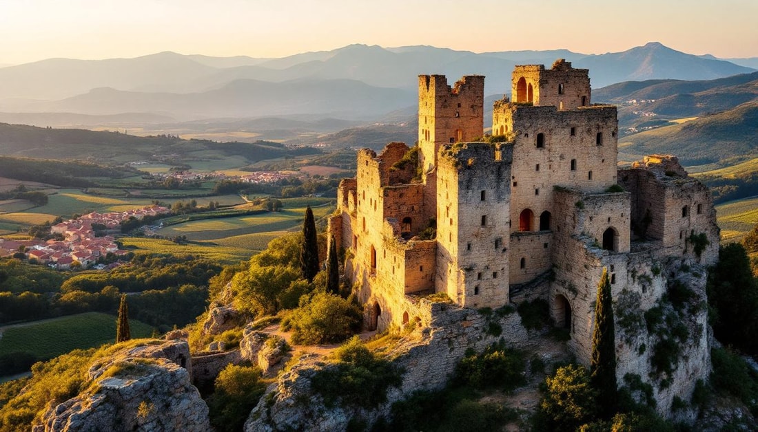 L'Hérault abrite ce bourg de 180 hectares avec un château détruit par Richelieu
