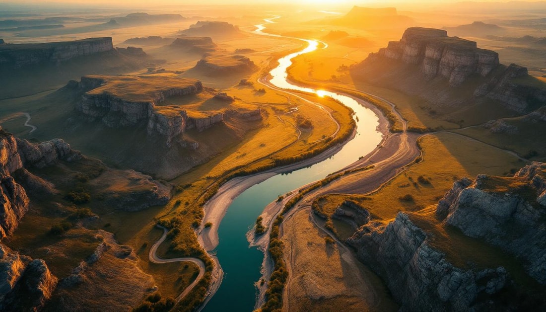 Cette rivière traverse 4 formations géologiques sur 1254 km² de bassin