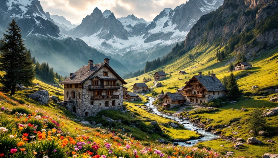 Cette réserve de 84 hectares créée en 1974 protège un hameau à 1400 mètres
