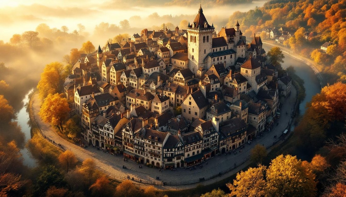 Le plus petit Plus Beau Village de France : 313 habitants sur 0,98 km²