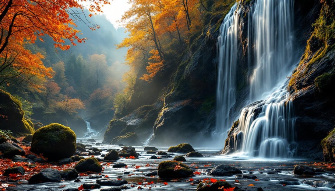 Cette cascade des Vosges glisse sur roche noire de 330 millions d'années