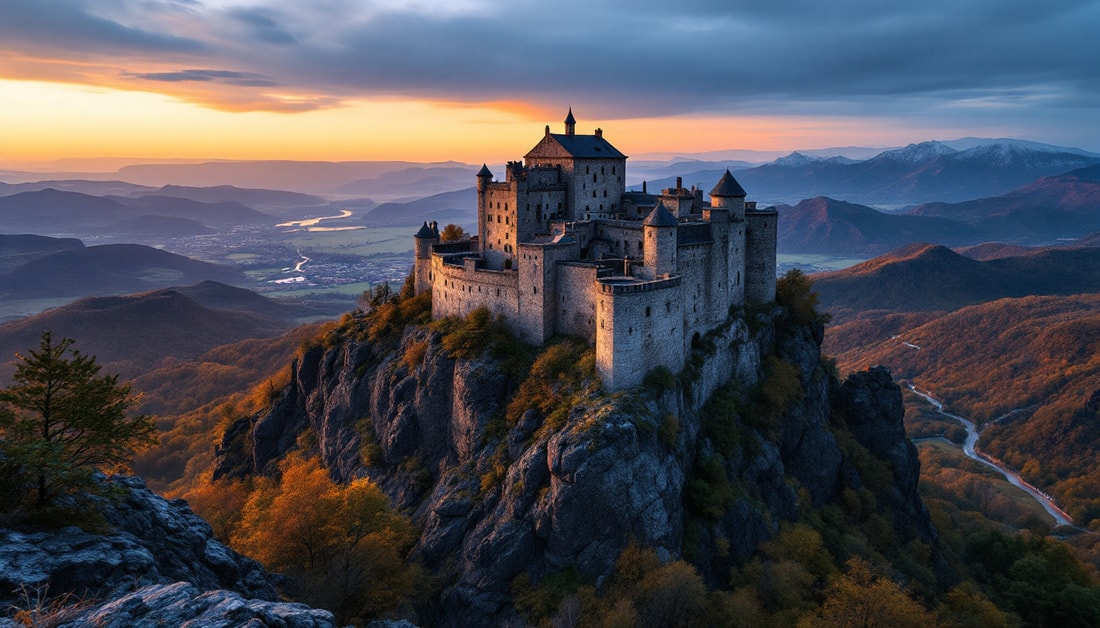 Ce château du Puy-de-Dôme bâti sur un piton volcanique à 1000 mètres