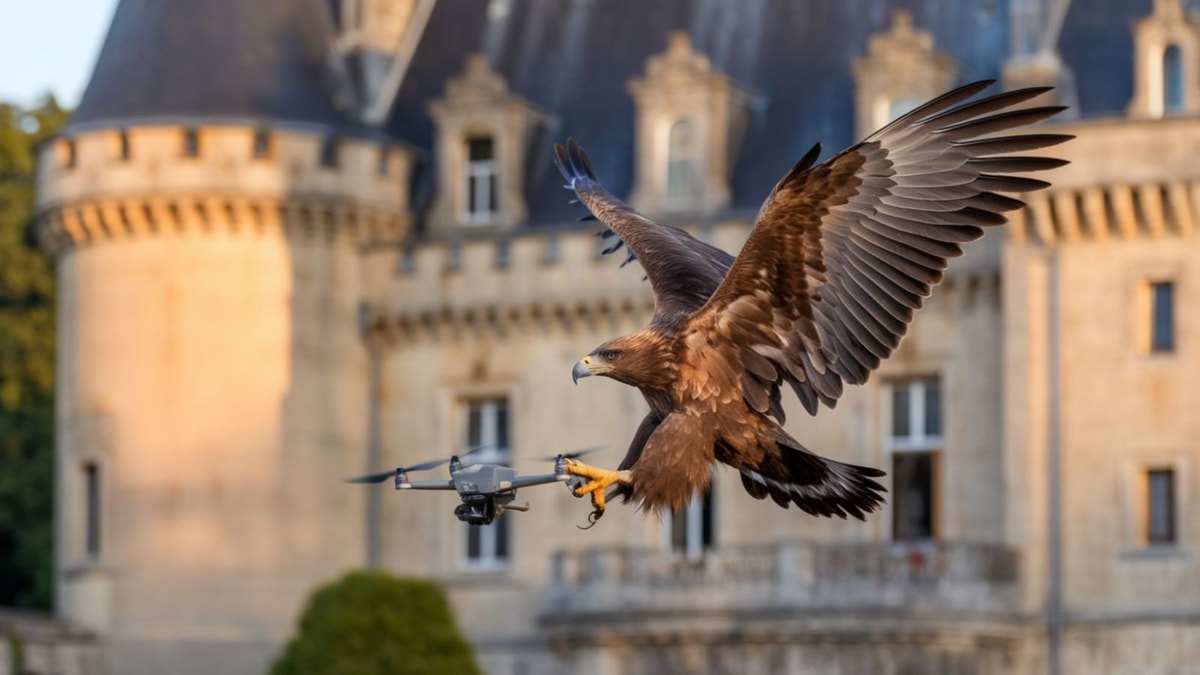 Ce château français dresse des aigles pour chasser des drones