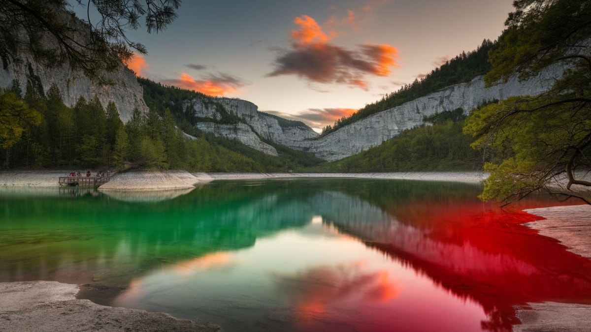 Ce lac jurassien change de couleur 3 fois par jour à cause d'un phénomène oublié