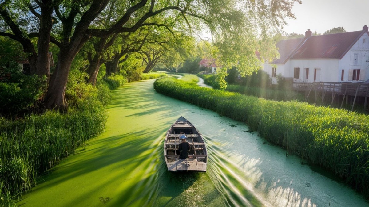 Ce marais français cache un réseau de 450 km de canaux navigables uniquement en barque