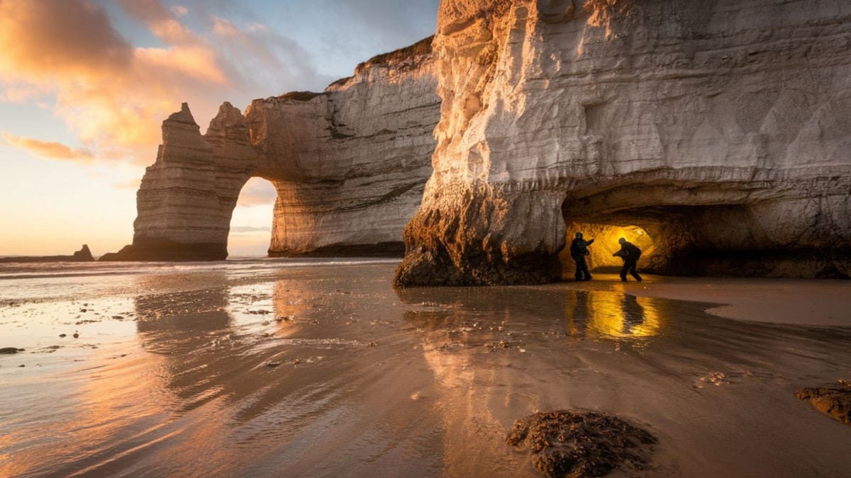 Cette falaise normande cache un trésor pirate dans une grotte sous-marine