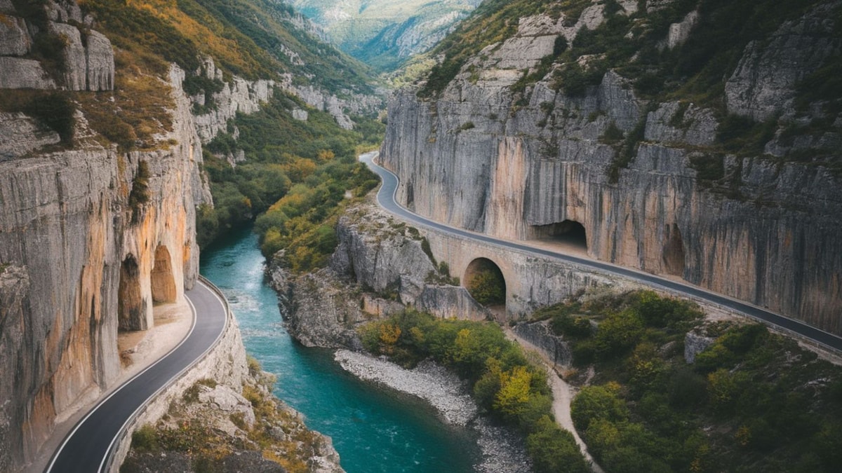 Cette route française est si vertigineuse qu'elle donne l'impression de flotter au-dessus du vide