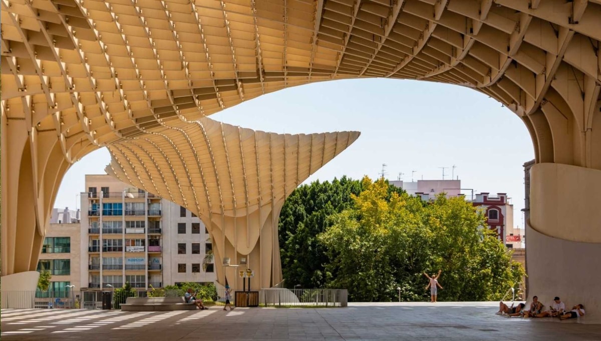 J'ai grimpé dans le plus grand champignon en bois du monde à Séville