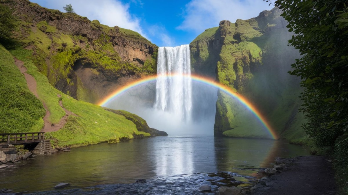 Cette cascade de 90 mètres génère des arcs-en-ciel pendant 300 jours par an