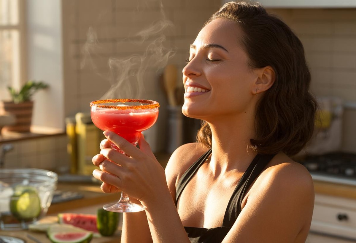 Cette explosion de fraîcheur pastèque-piment transforme votre Margarita en expérience sensorielle unique