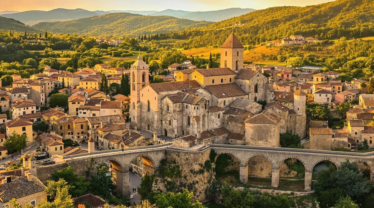 Le seul village français de 600 habitants abritant une abbaye du VIIIe siècle