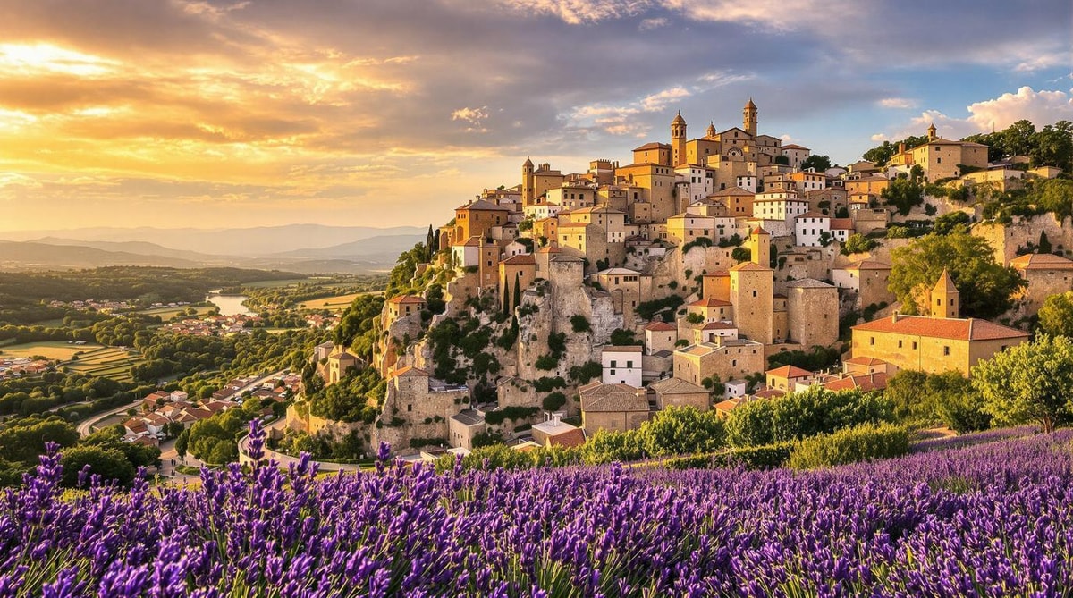 Le seul village de 1067 habitants au pied du Luberon avec 23,9 km² préservés