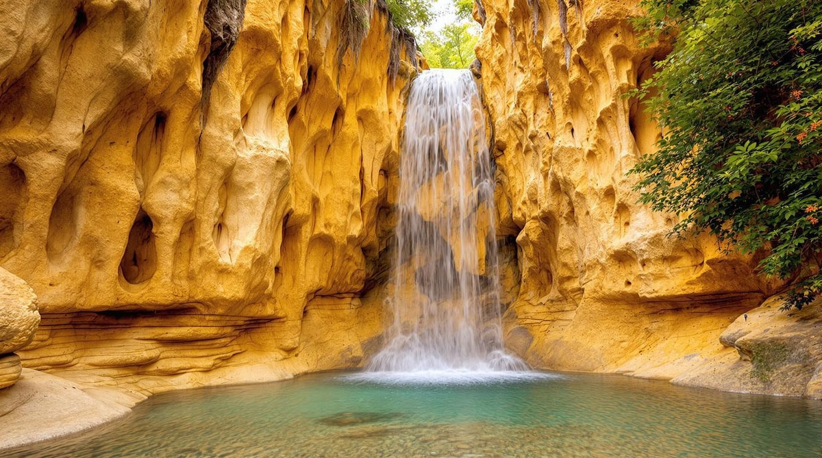 Ce village du Jura de 86 habitants abrite une cascade de tuf calcaire de 10 mètres