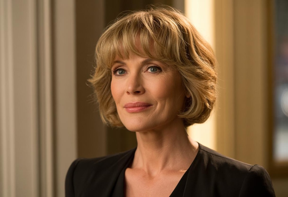 À 48 ans, elle ose enfin la frange rideau et ses collègues lui demandent si elle a fait un lifting
