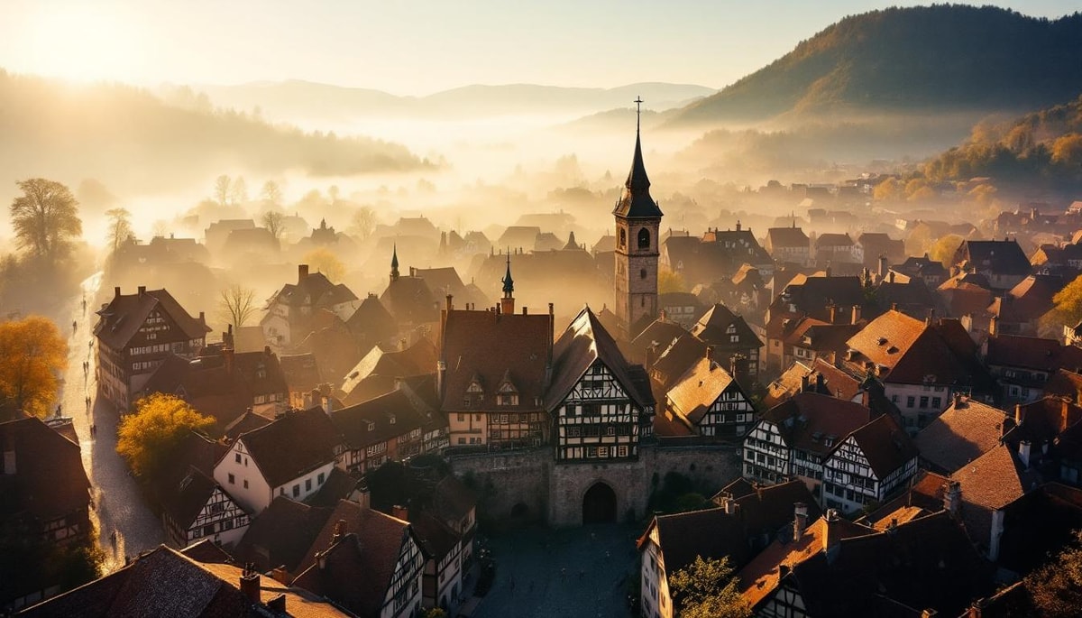Riquewihr abrite 48 maisons à colombages du XVIe siècle sur 12 hectares