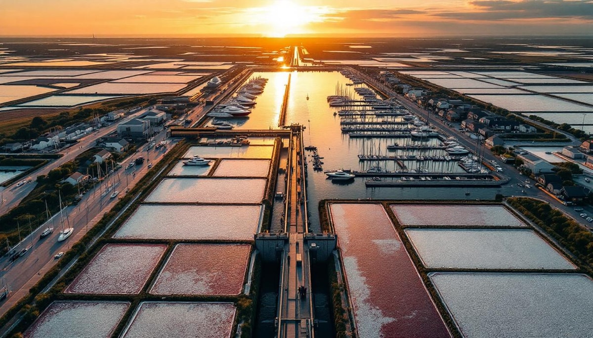 Ce port de l'île de Ré concentre 550 places sur un bassin à écluse unique
