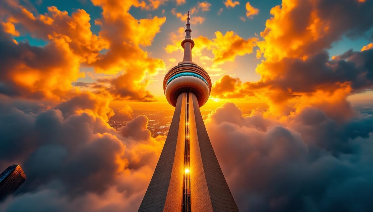 Toronto détient le record mondial avec 553 mètres de tour et restaurant à 351m
