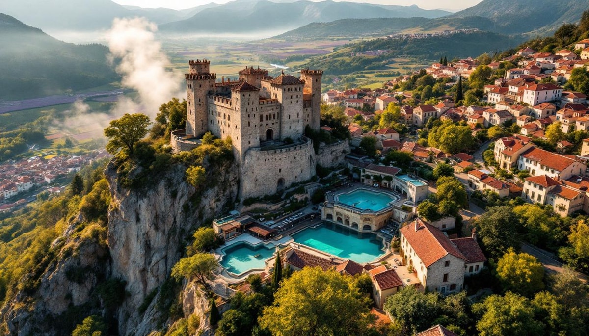 Le seul village thermique des Alpes de Haute Provence avec 3088 habitants a 42°C
