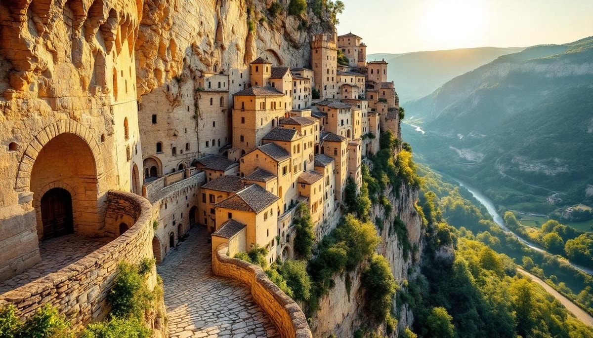 L'Ardèche abrite ce village fortifié à 159 mètres avec ruelles voûtées
