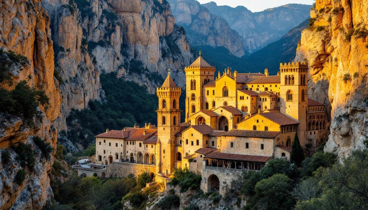 Cette abbaye fondée en 804 par le cousin de Charlemagne abrite 243 habitants
