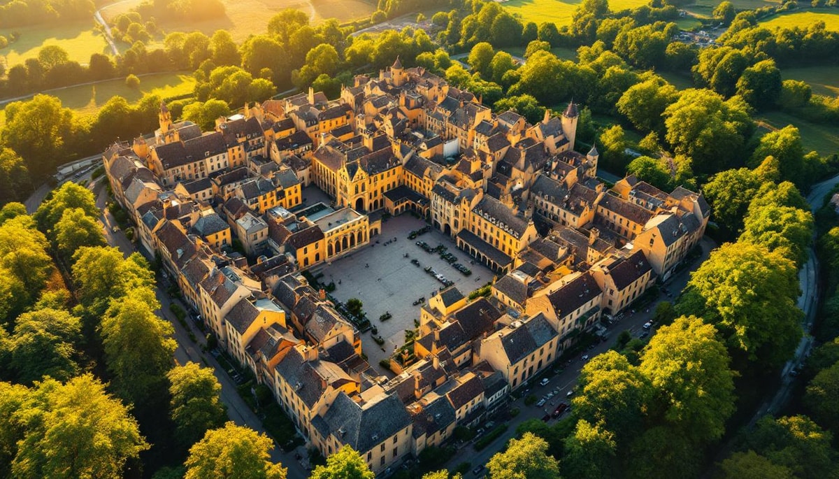 Cette bastide de 1284 conserve son plan de 8,8 hectares avec 32 maisons
