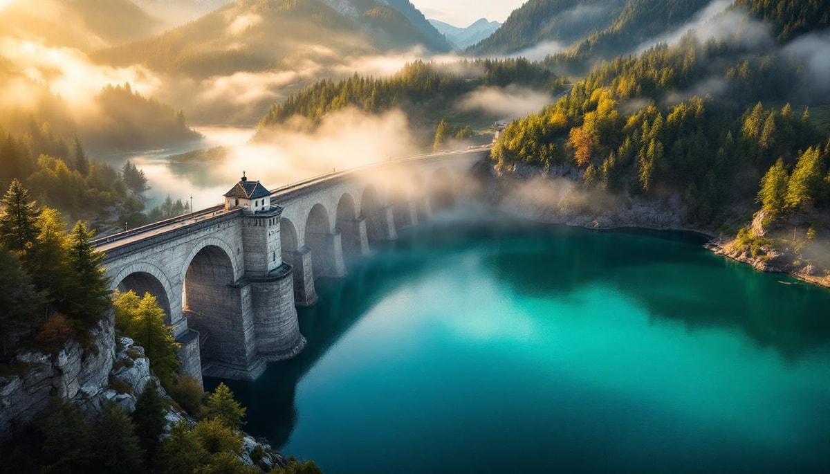 Ce lac des Vosges retenu par une digue allemande de 1887 sur 22 mètres
