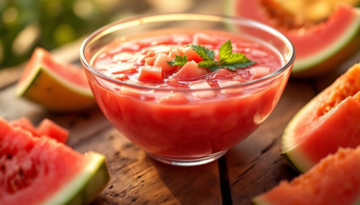La science révèle 3 bienfaits cachés du gaspacho melon-pastèque