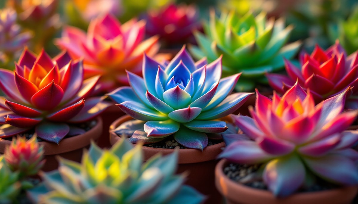 Succulentes arc-en-ciel : la méthode exclusive des collectionneurs pour 6 couleurs magiques en 21 jours
