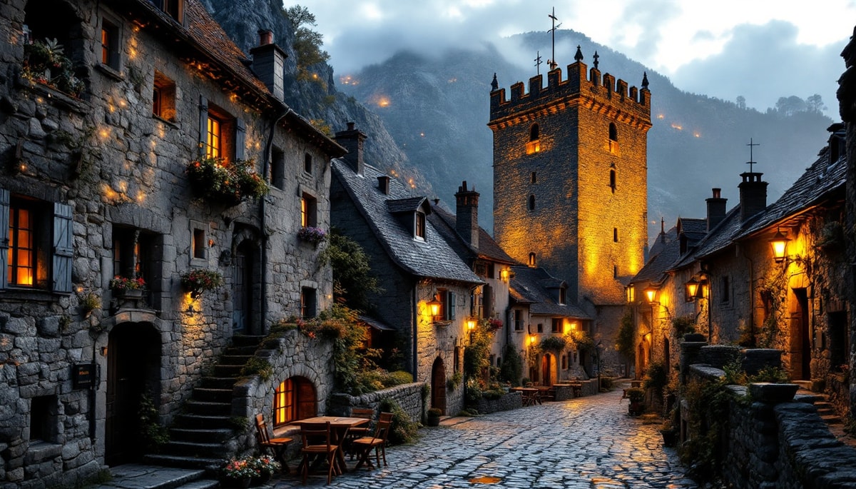 Cette commune du Puy-de-Dôme bâtie sur une coulée de lave à 1050 mètres
