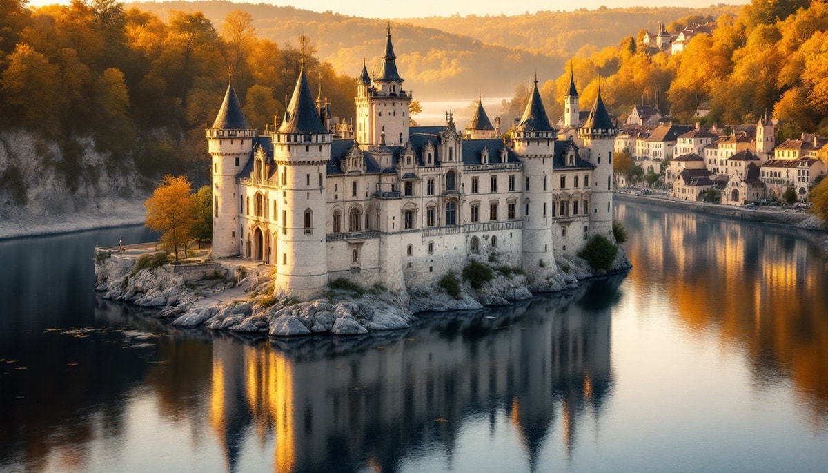 Le seul château de la Loire construit dans le lit du fleuve pour 416 habitants
