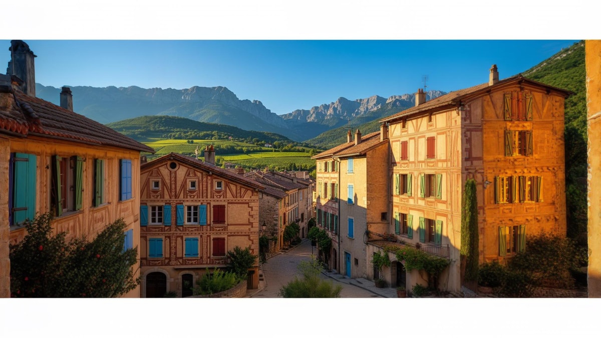 Ce village de la Drôme garde ses façades peintes du 16e siècle à l'extérieur
