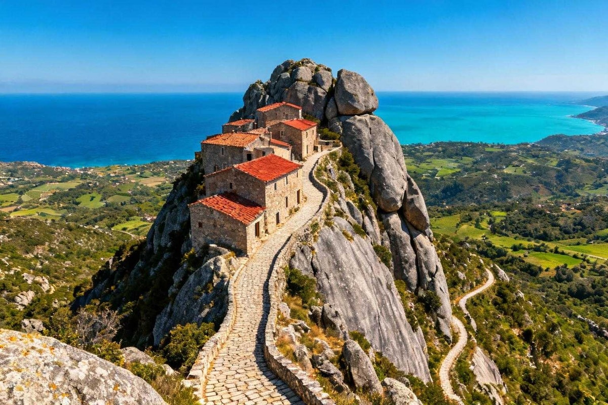 Sant'Antonino se dresse sur un piton de granite vieux de 300 millions d'années
