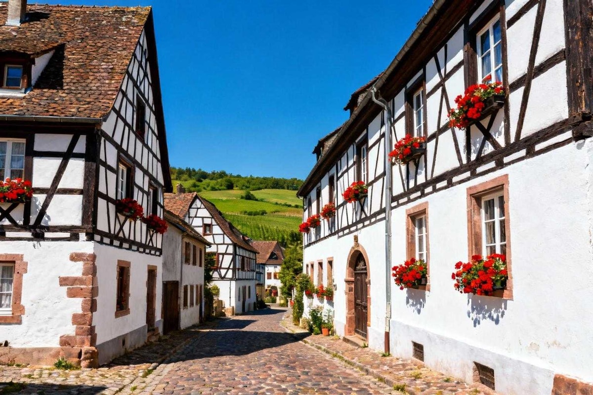 Ce village de 625 habitants garde 100% de ses maisons alsaciennes blanches
