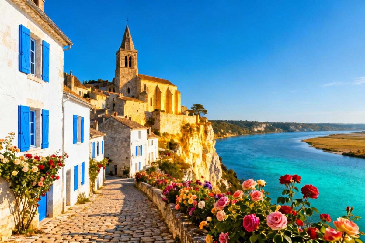 Ce village de 100 habitants tient sur 15 hectares de rocher au-dessus de la Gironde
