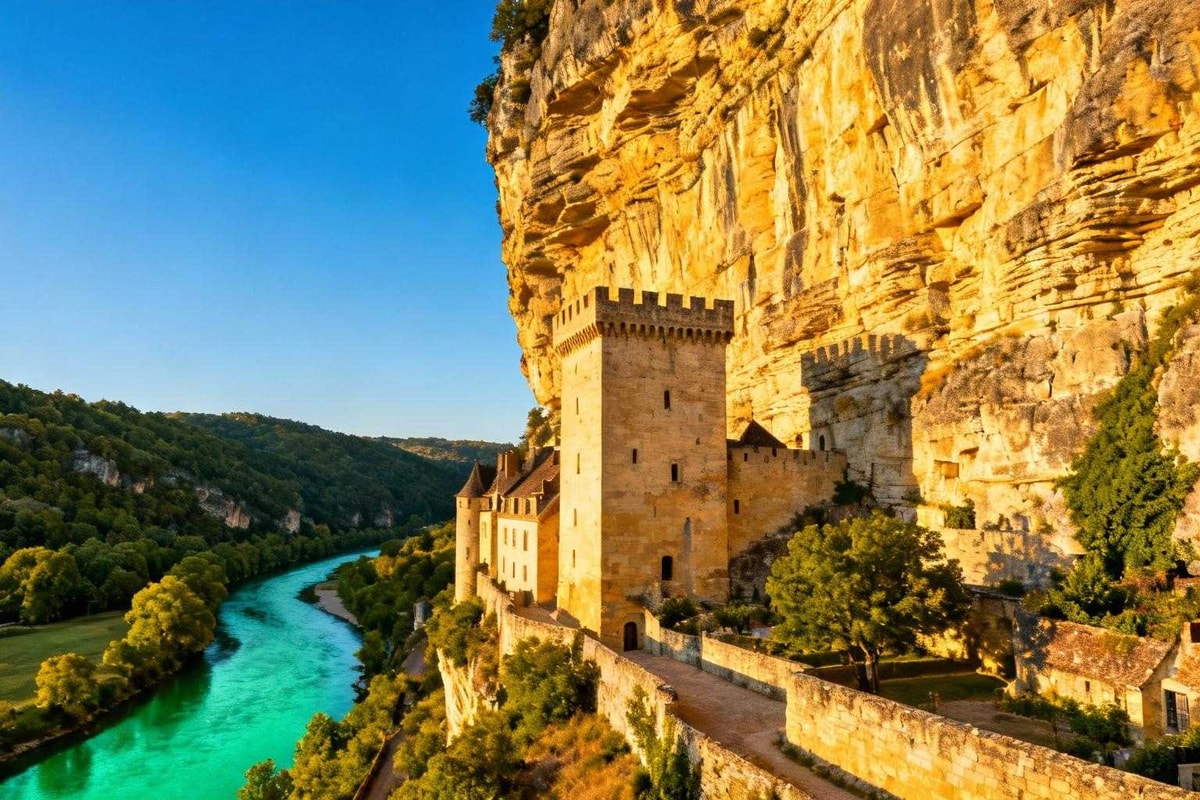 Beynac se dresse sur une falaise calcaire vieille de 87 millions d'années
