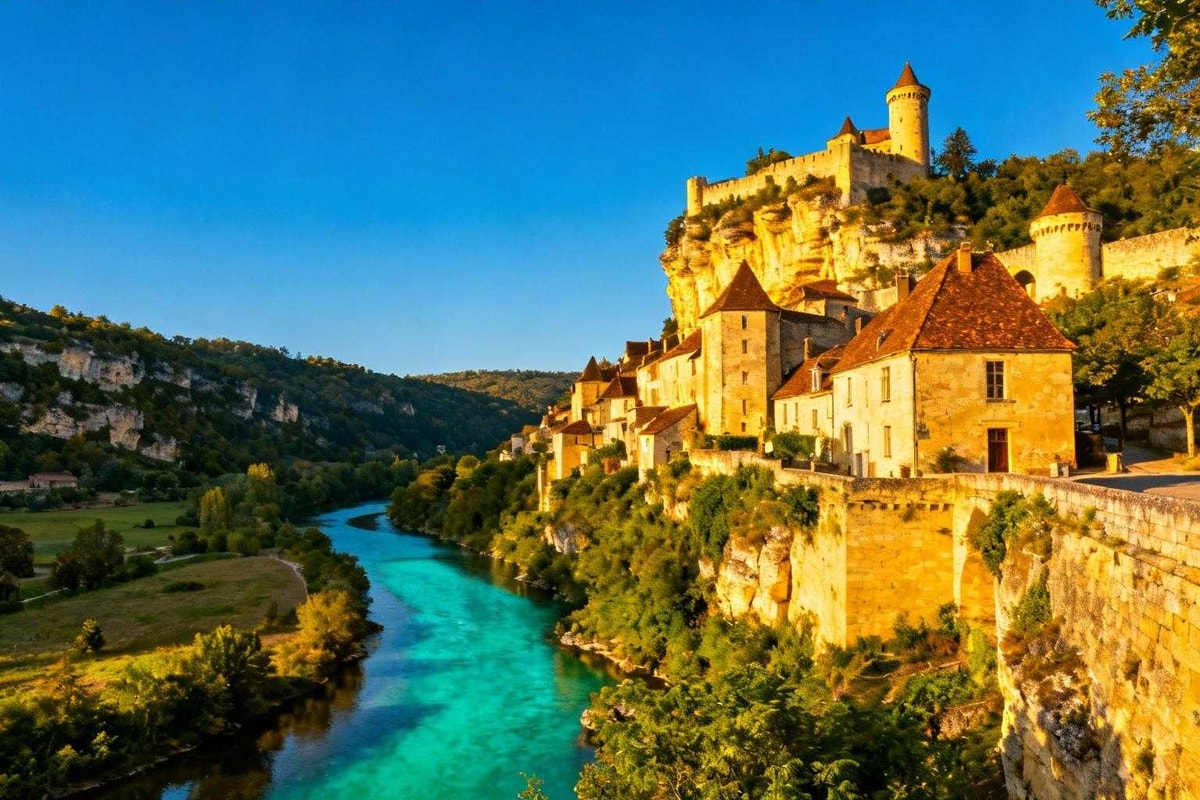 Domme repose sur du calcaire vieux de 150 millions d'années avec graffitis templiers
