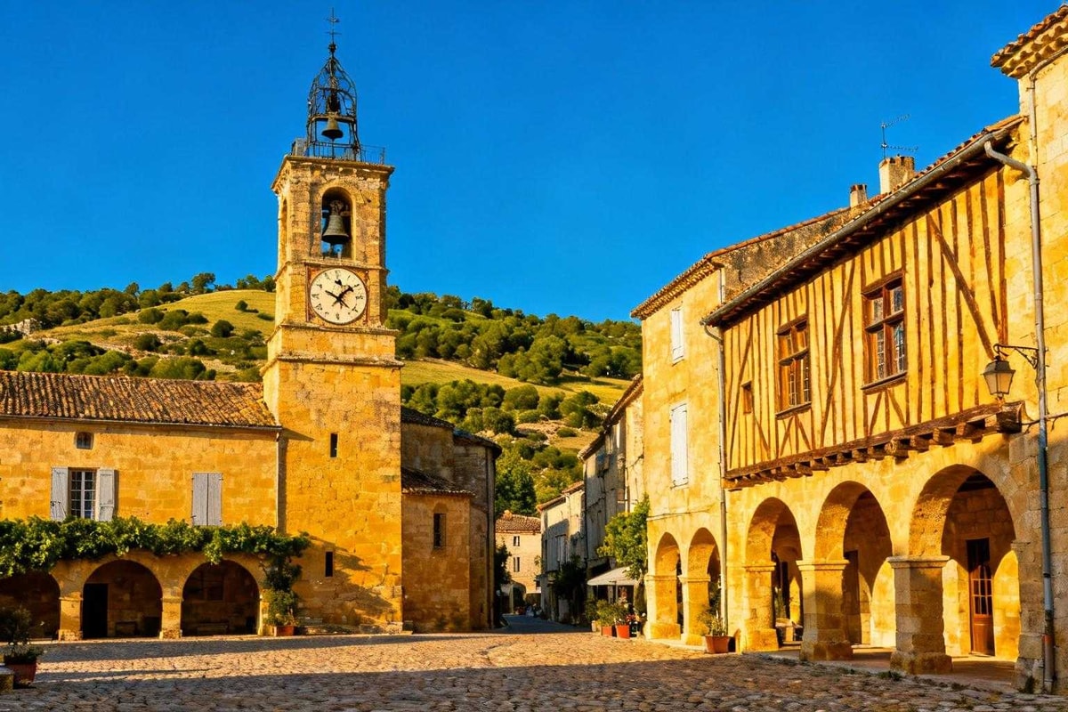 Le seul beffroi de bastide avec horloge lunaire du Lot-et-Garonne
