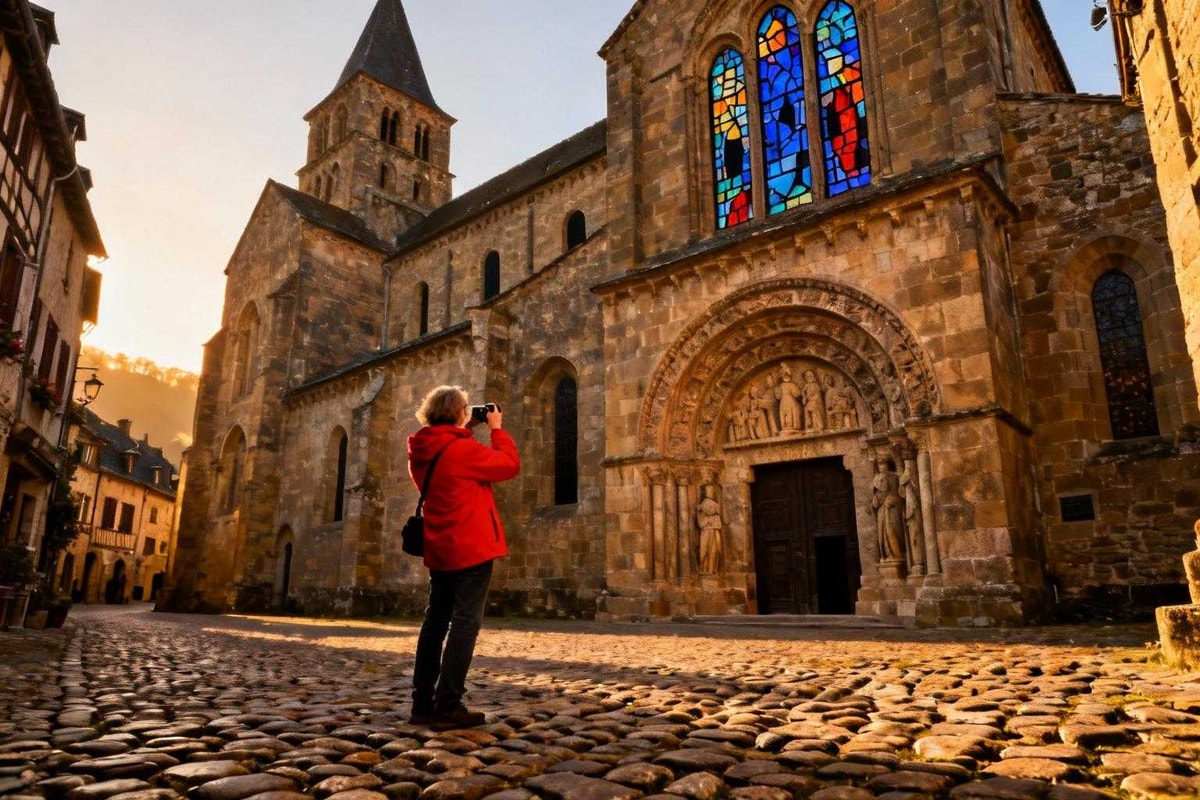 Conques abrite les 104 seuls vitraux de Soulages dans une abbaye UNESCO
