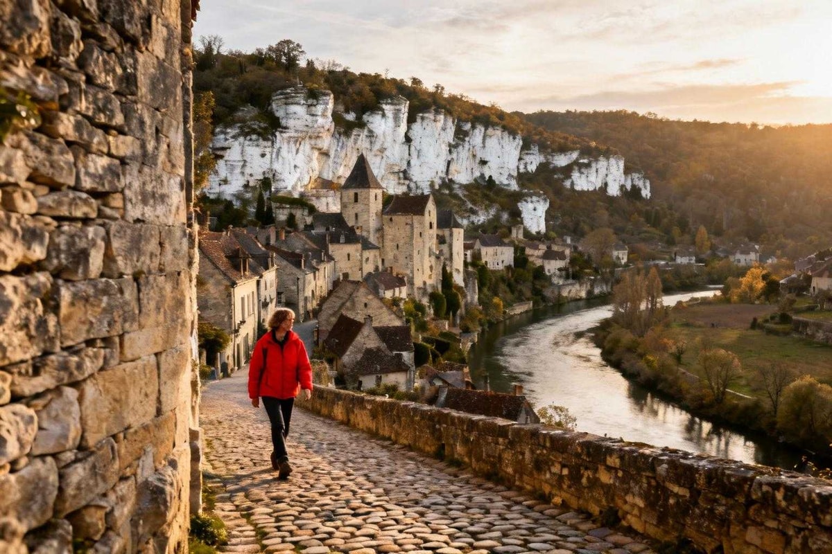 Saint-Cirq-Lapopie repose sur du calcaire vieux de 70 millions d'années
