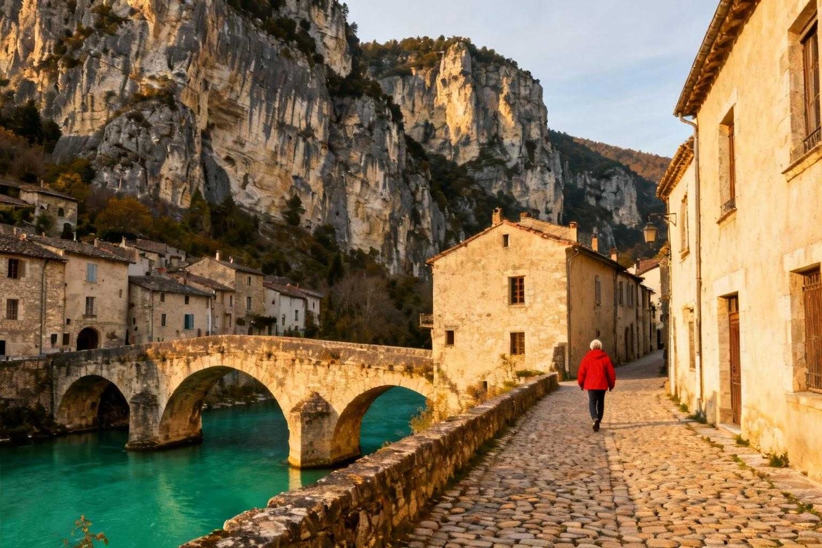 Sainte-Enimie repose sur du calcaire creusé il y a 20 millions d'années
